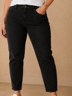 Chico's Size 2r Cropped Pants Black So Slimming Jeans Cotton XL